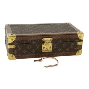 LOUIS VUITTON Monogram Coffret 8 Montor Trunk Watch case M20016 LV Auth 29887S